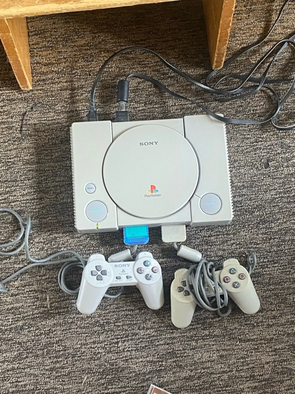 Sony PlayStation Classic Console - Light Gray with Dual Controllers